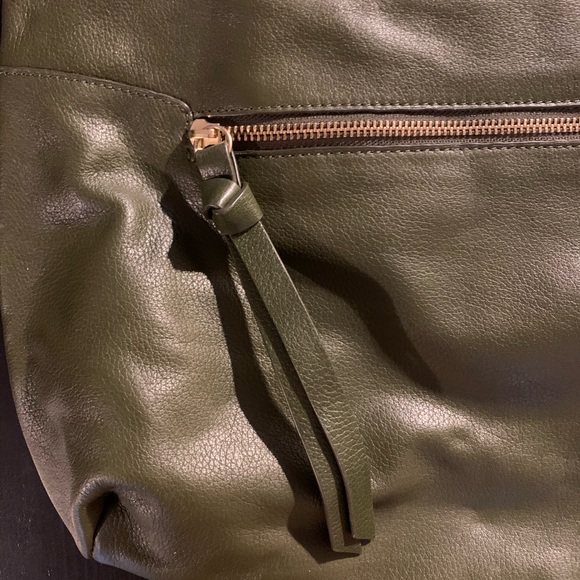 Large Foley + Corrina Green Leather Tote Bag - Picture 5 of 11